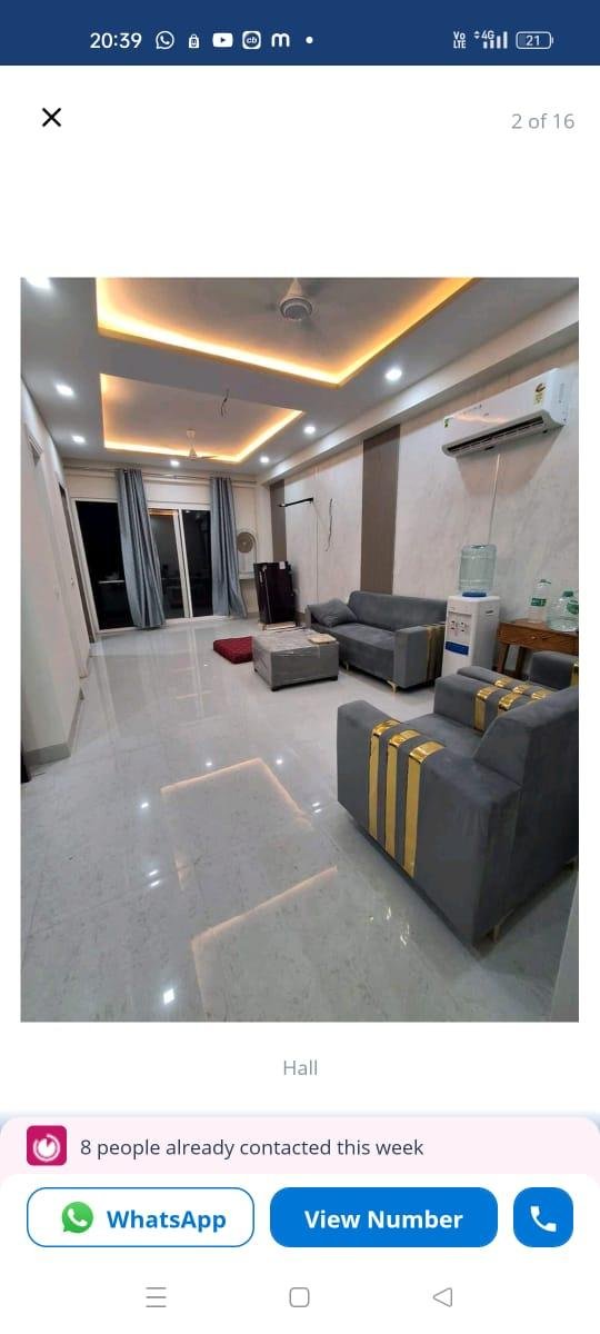 3 bhk semi furnished Flat in sector 57 Gurgaon Haryana